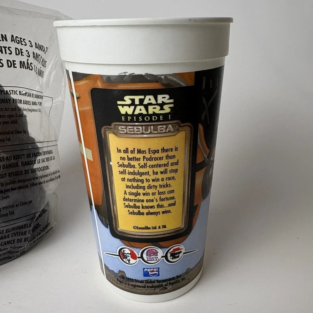 Sebulba Star Wars Episode 1 KFC Pizza Hut Taco Bell Cup Topper 1999